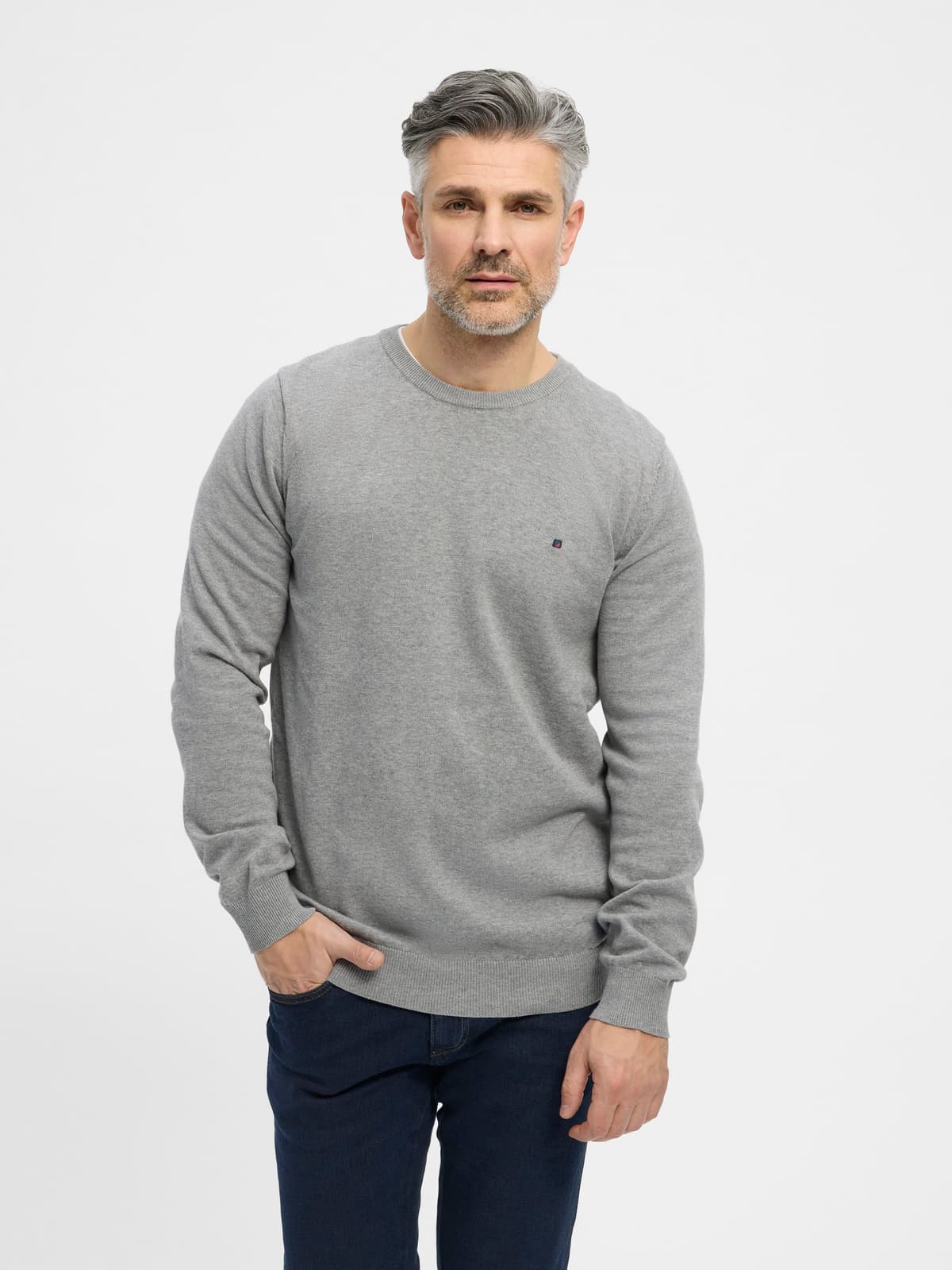 Grå Striktrøje I Str. Extra Large - Til Mænd - Fra Redgreen Grey Melange XL