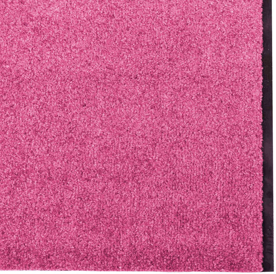 vidaXL Tapis d'entrée Rose et Noir 120 x 400 cm 100% Polyamide