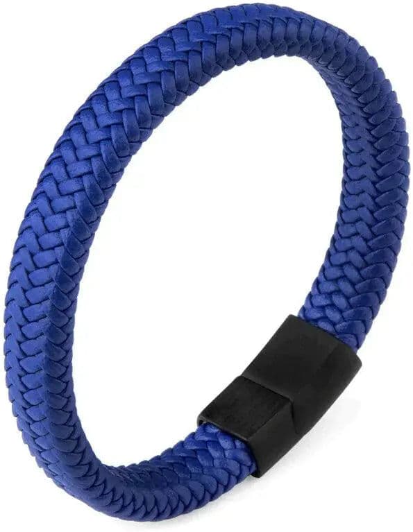 J&K; Shop Lærarmbånd - Lås I Rustfritt Stål 18.5 Cm / 20.5 Cm., Blå / 18.5 Cm