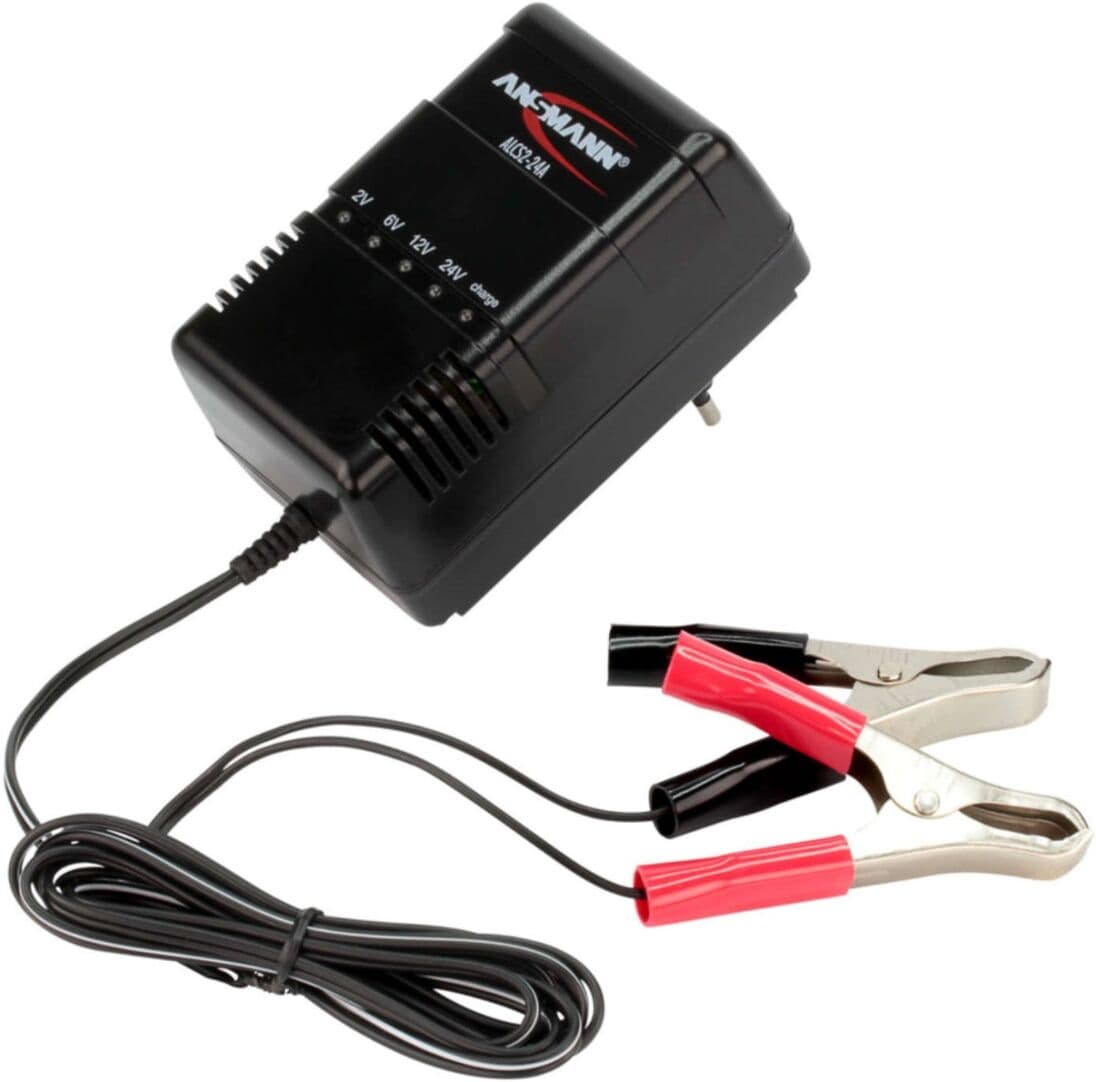 Ansmann ALCS2-24A Battery Charger for Lead Acid Batteries 2V 6V 12V 24V UK