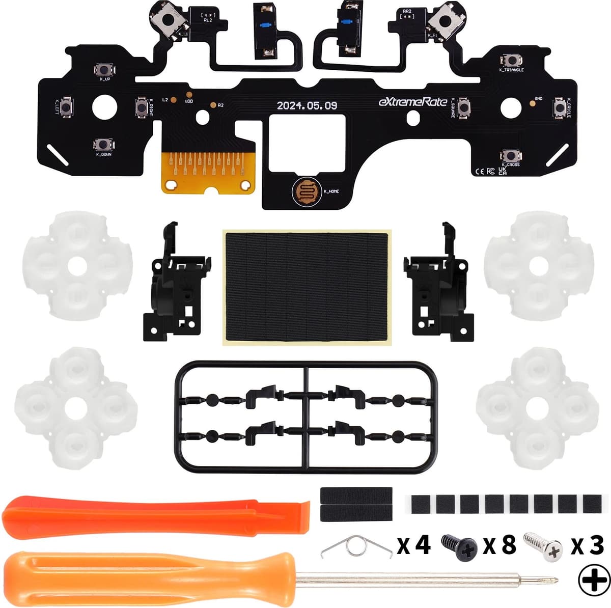 NONE ExtremeRate Whole Clicky Kit for PS5 Controller BDM-030 Shoulder Face Dpad Buttons, Custom Micro Switch Clicky Kit Mouse Click