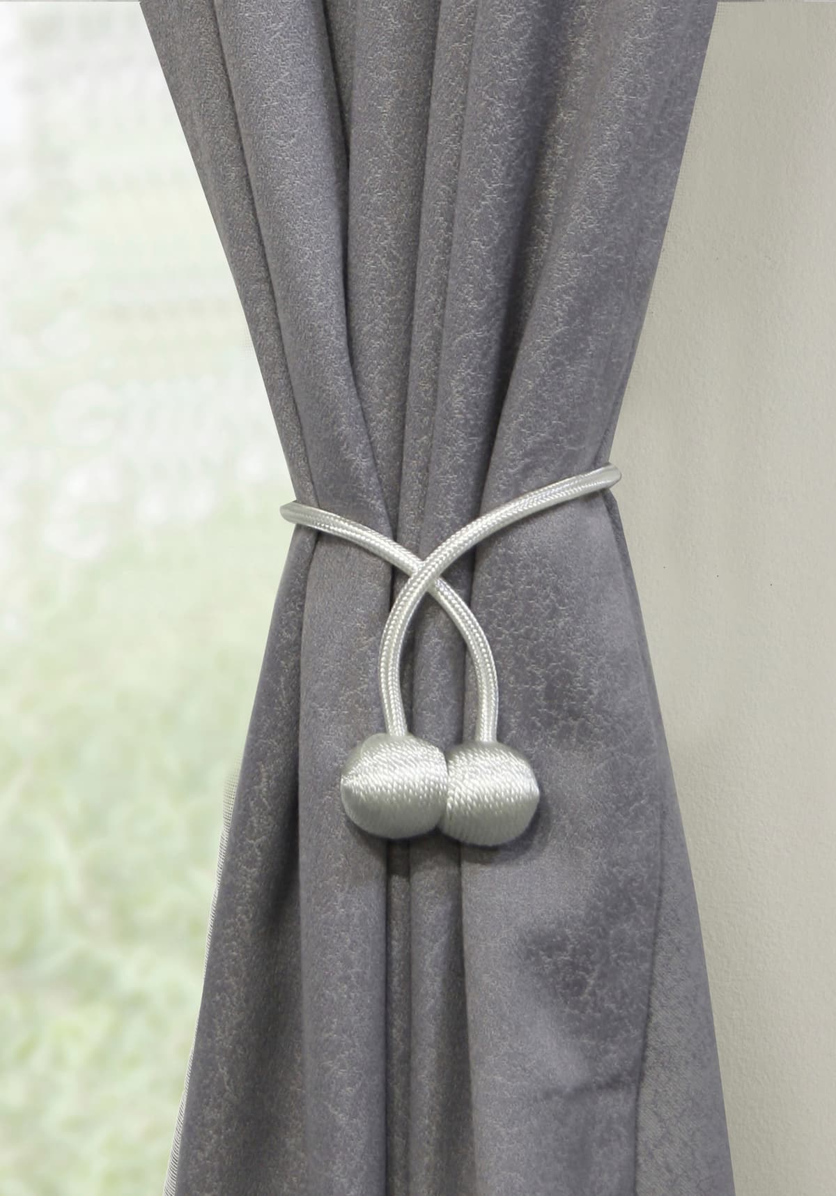 Raffhalter GARDINIA "Flex-S mit Magnet", weiss (weiß), B:0,8cm L:48cm Ø:8cm, Polyester, Polypropylen, Raffhalter, Raffhalter, vielfältige Anbringungsmöglichkeiten weiß B/H/L: 0,8cm x 48cm