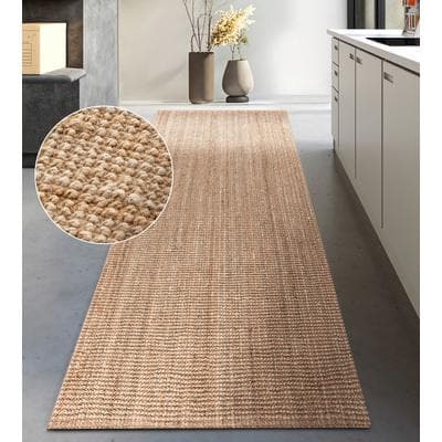 Teppich OTTO HOME "Avot Juteteppich", beige (natur gold), B:80cm H:10mm L:200cm, Jute, Teppiche, Teppich, 100% Jutefaser, Läufer, Esszimmer, Wohnzimmer, Skandi