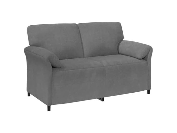 Todiikf 2-Sitzer Sofa Dunkelgrau Samt Couch Polstersofa 158x83x95 cm Weicher Samtbezug und stabiler Metallrahmen für bequemes Sitzen im Wohnzimmer. Ergonomische Lehnen und dichte Polsterung.