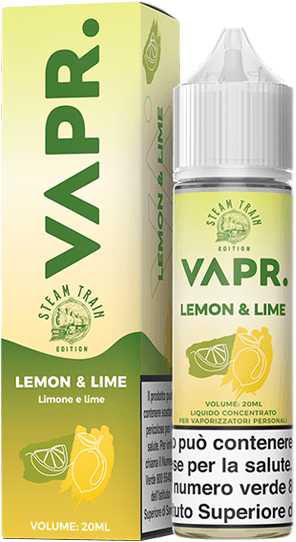 VAPR. Lemon & Lime Steam Train Liquido Shot 20ml Limone Lime Ghiaccio