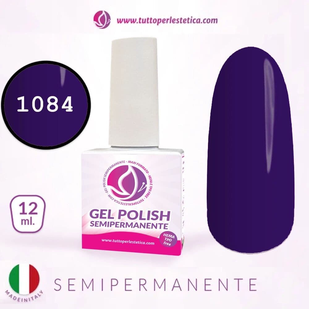 Tuttoperlestetica Semipermanente colore viola N 1084 da 12 ML Hema e TPO Free