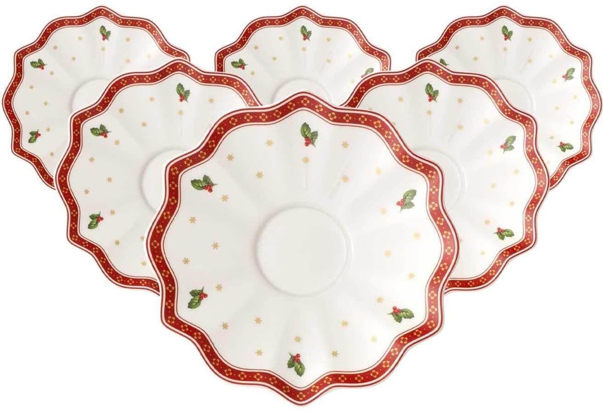 Untertasse VILLEROY & BOCH "Kaffee-/Teeuntertassen Toy's Delight ø 17,5 cm 6er Set bunt", bunt, L:17,5cm, Speiseteller, Untertasse