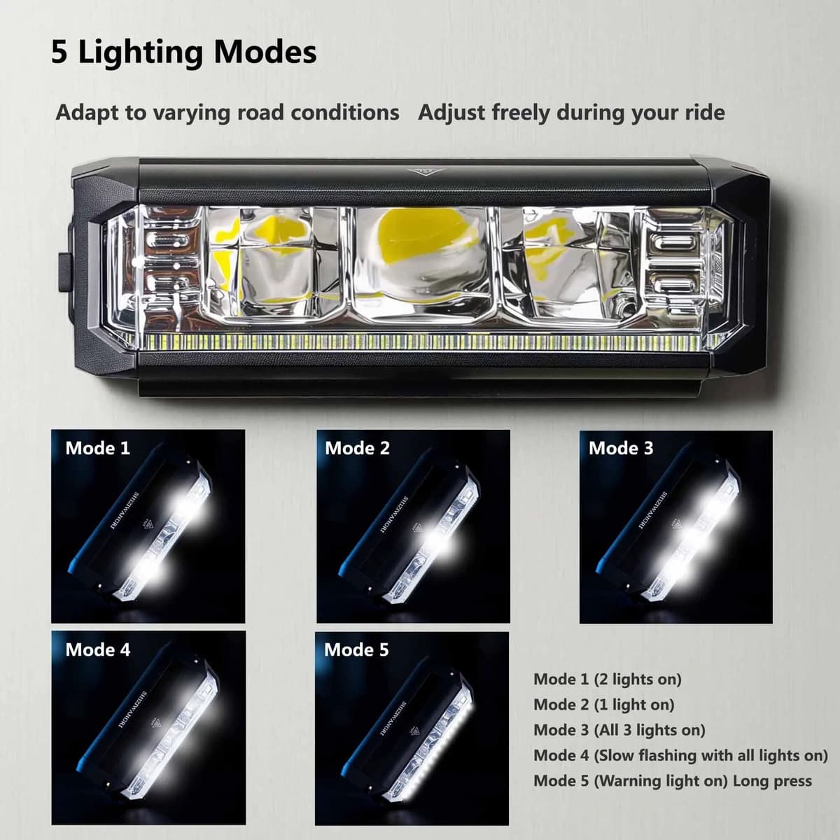 NONE SHIZIWANGRI Rechargeable Bicycle Headlights 2000mAh/1800LM Bike Light Flashlight Aluminium Alloy MTB Road Cycling Headlight