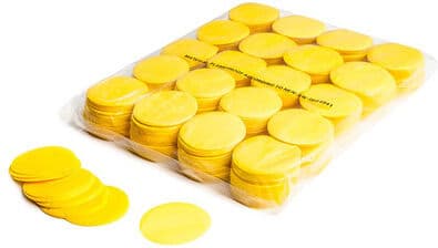 Magic FX Confetti round Ø 55mm Yellow Gelb