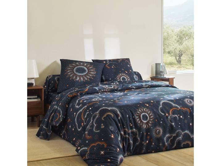 Linge de lit Helios en coton imprimé - Blancheporte