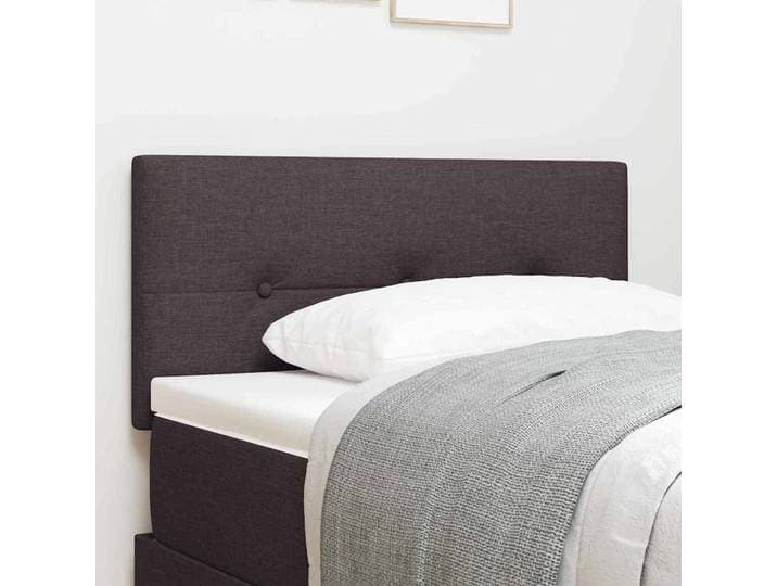vidaXL LED Kopfteil mit LED-Lichtleisten Dunkelbraun 80 cm Stoff