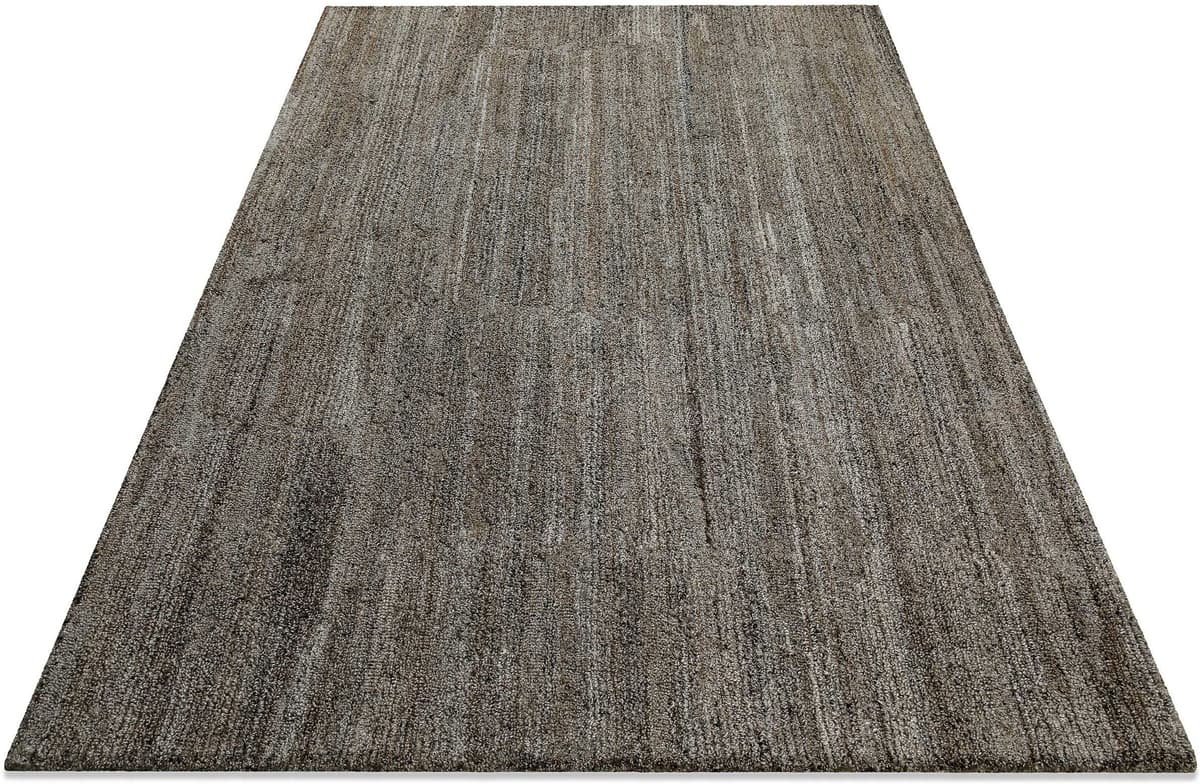 Teppich WECON HOME "Hamptons EIGHTEEN", grau (grau braun), B:40cm H:15mm L:60cm, Polyester, Teppiche, Teppich, Läufer, Kurzflor, Wohnzimmer, Schlafzimmer, elegant, robust, Streifen grau braun B : 40cm 1 Stk., 15mm, L: 60cm
