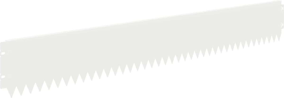 vidaXL Bordure de Pelouse 30 pc 103 x 15 cm Steel Blanc