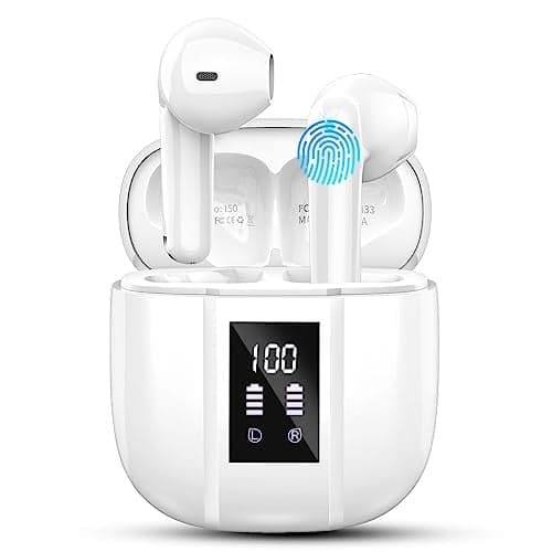 Renimer Draadloze Bluetooth In-ear Hoofdtelefoon met HD-microfoon, Hifi-stereogeluid en CVC 8.0 Noise Cancelling, IP7 Waterdicht