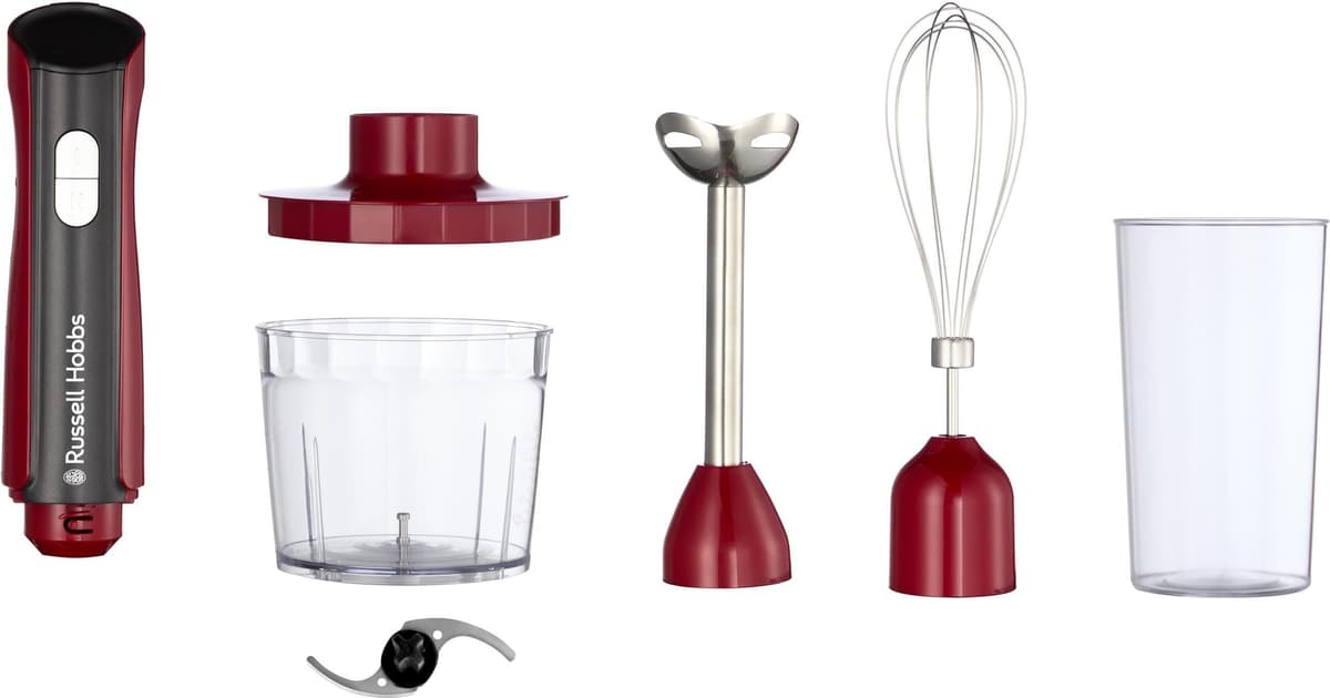 RUSSELL HOBBS Stabmixer "Desire 3 in 1", rot, B:6cm H:23,2cm T:6cm, Mixer, Stabmixer rot Einheitsgröße