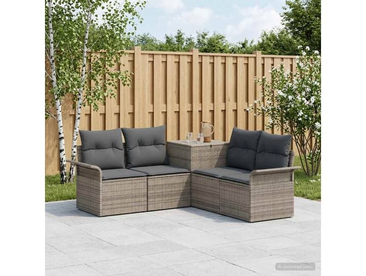vidaXL Sofa Set 5 stk. Grau und Dunkelgrau 187,5 x 187,5 x 85 cm