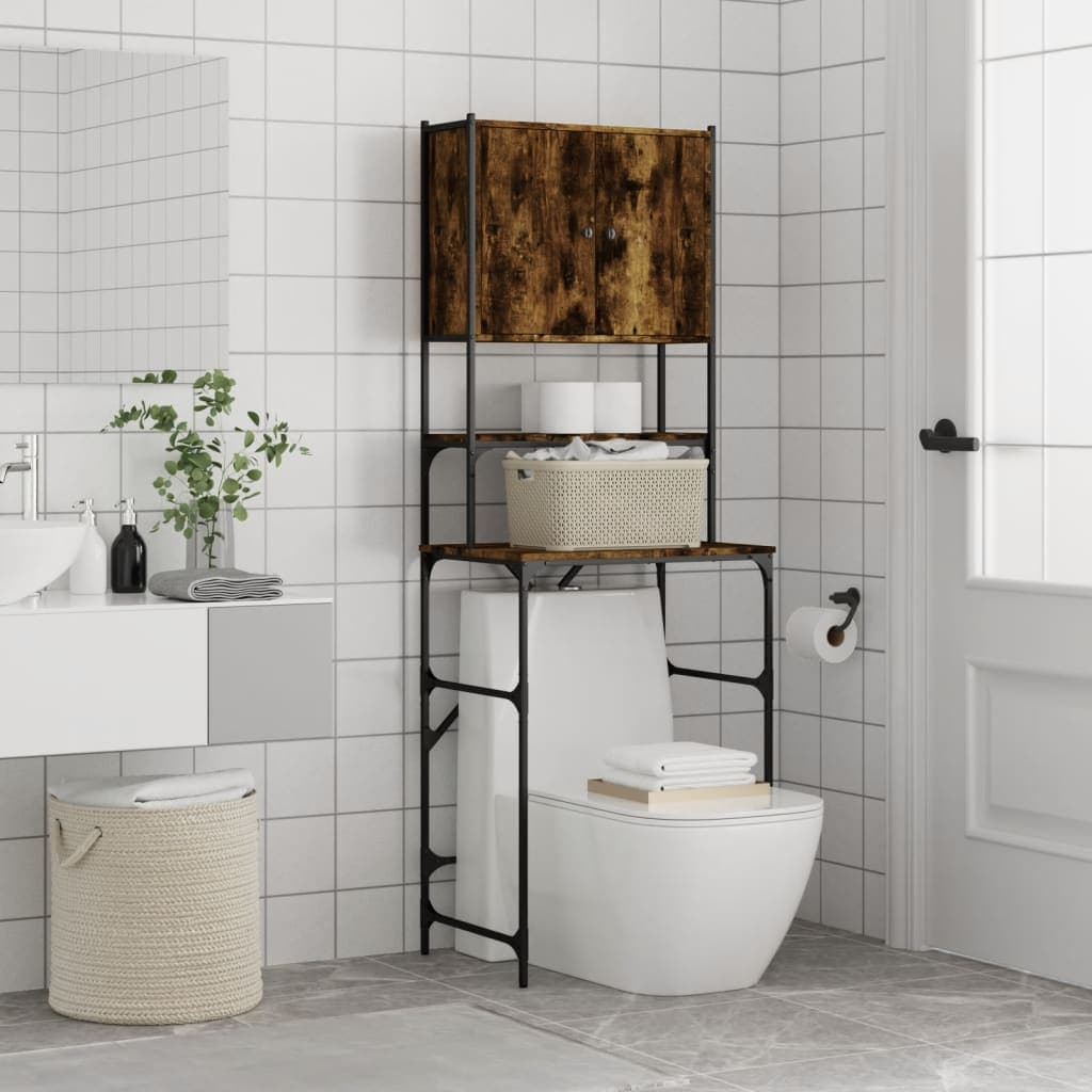 vidaXL Armoire de machine à laver chêne fumé 68x48,5x194 cm