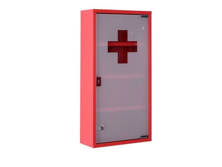 Armoire à pharmacie acier inox avec serrure sécurité meuble médical mural maison bureau rangement compact sécurisé
