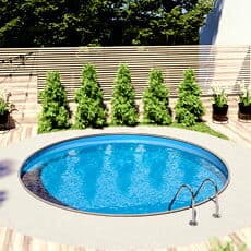 Piscine Italia Piscina interrata in acciaio circolare NEWSKYBLUE 600-h.150cm-EASY