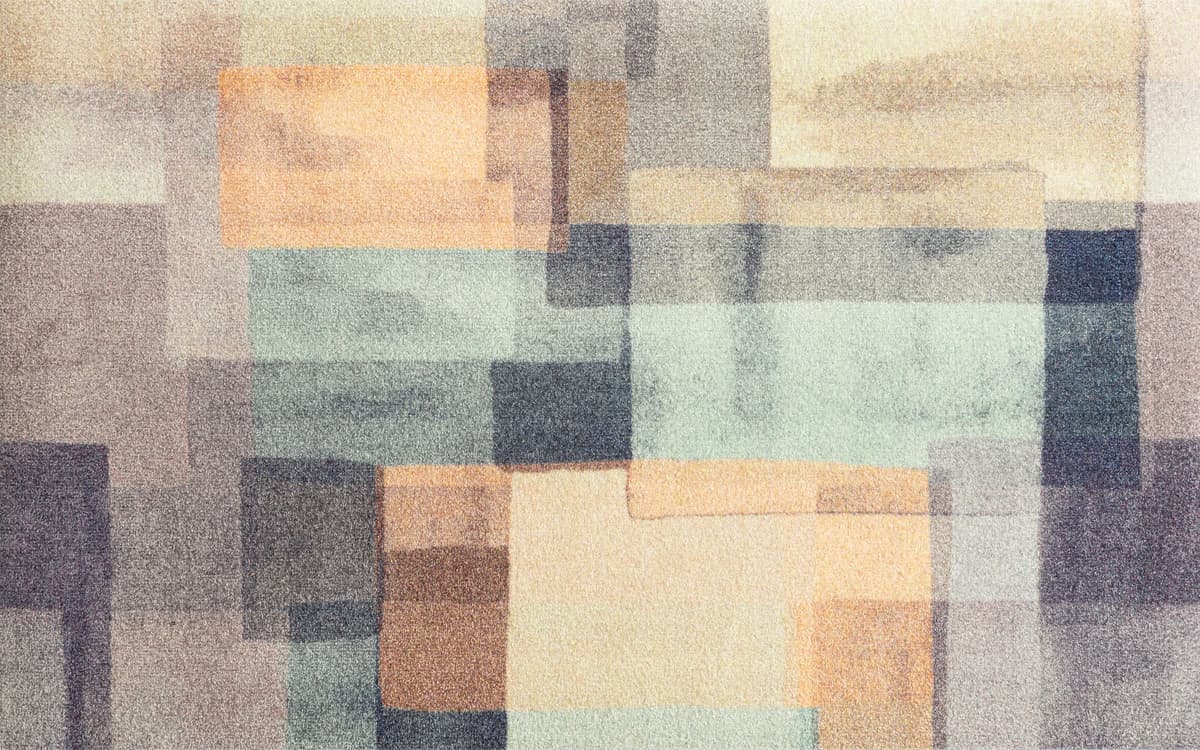 Teppich "und Läufer Gentle Blocks", bunt, B:70cm H:9mm L:120cm, Obermaterial: 100% Polyamid, WASH+DRY BY KLEEN-TEX, Teppiche, Teppich bunt B : 70cm 1 Stk., 9mm, L: 120cm