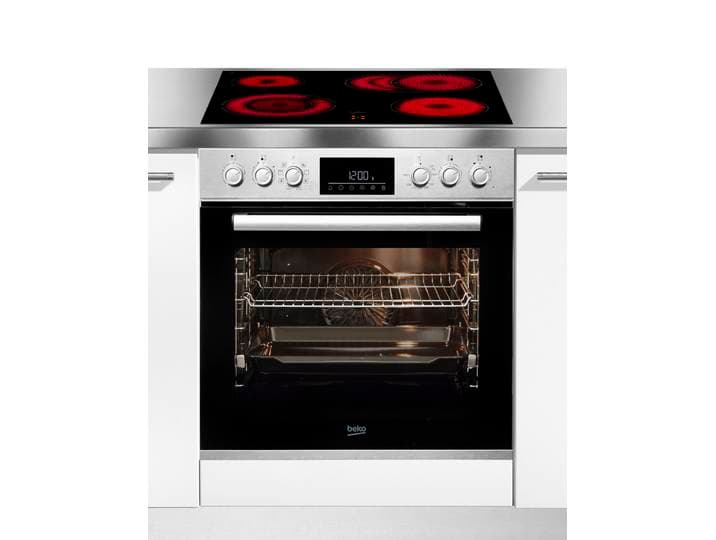 BEKO Elektro-Herd-Set BBUM12328X , Energieeffizienz: A, silber (edelstahlfarben), Herdsets, Gleichmäßige Heißluft für perfekte Ergebnisse dank Aeroperfect, Elektro-Herd-Set