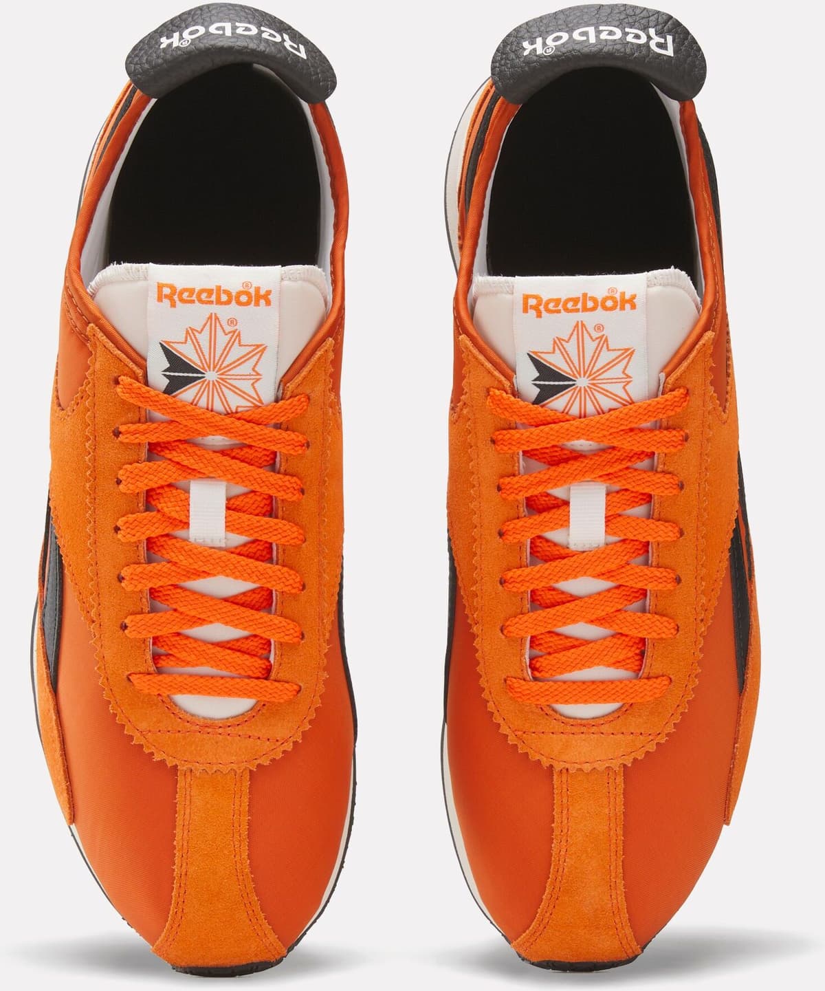 Sneaker REEBOK CLASSIC "R400", Gr. 44, atmungsaktiv, orange (rust orange, arena orange, schwarz), Leder, Synthetik, Textil, Schuhe Sneaker rust orange, arena orange, schwarz 44, atmungsaktiv