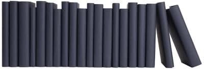 Booth & Williams Decorative Books - Navy Paper Wrapped Books - Blue Books By The Foot
