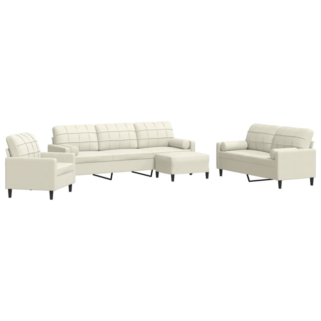 Prolenta Moderne Loungebank Set met Ottomaan voor Woonkamer of Tuin