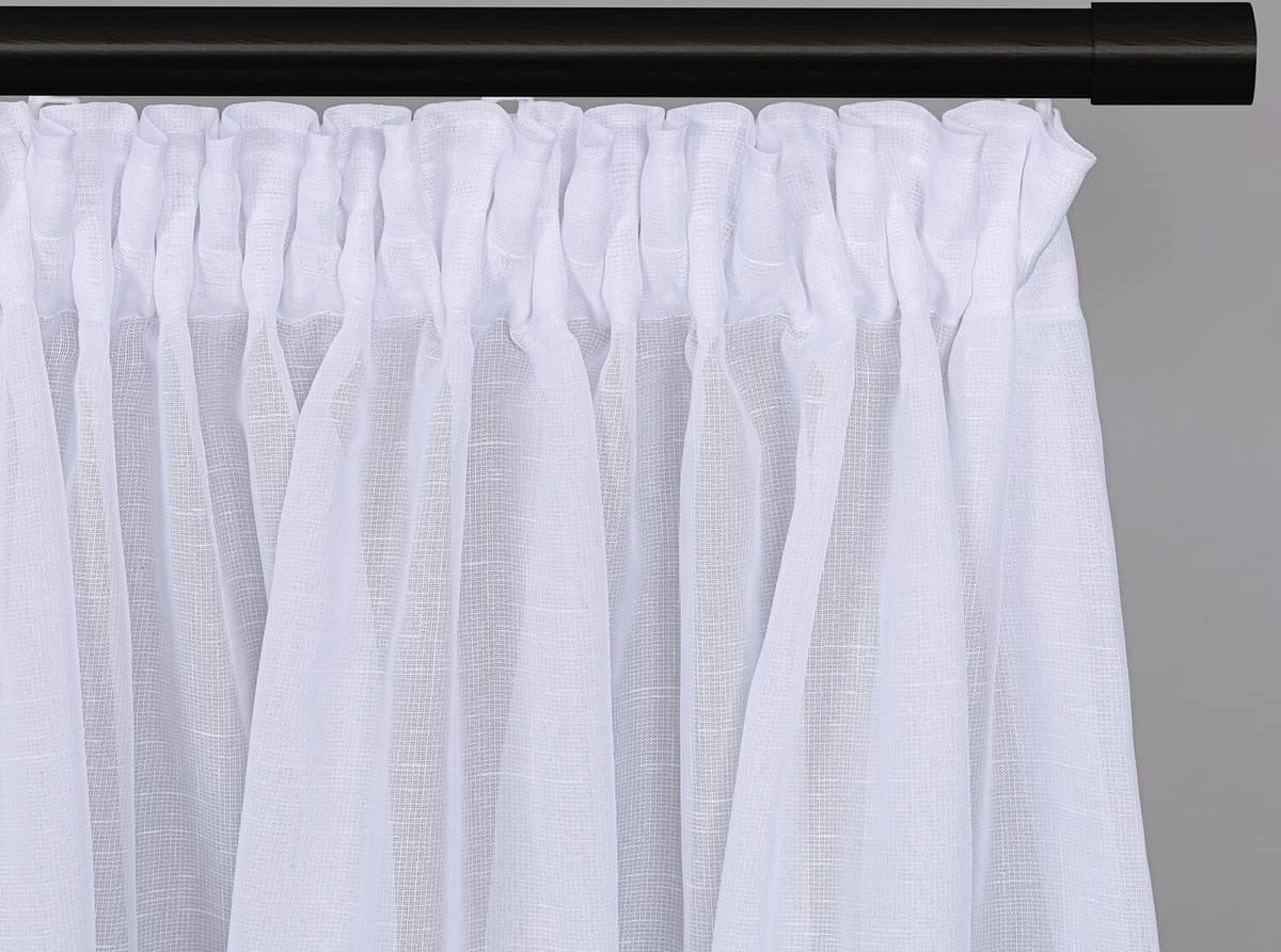 Gardine GERSTER "Alina" Gr. 7, weiß, B:600cm H:150cm, Wirkware, Polyester, Gardinen, Gardine, Pflegeleichte, matte Effekt-Webware