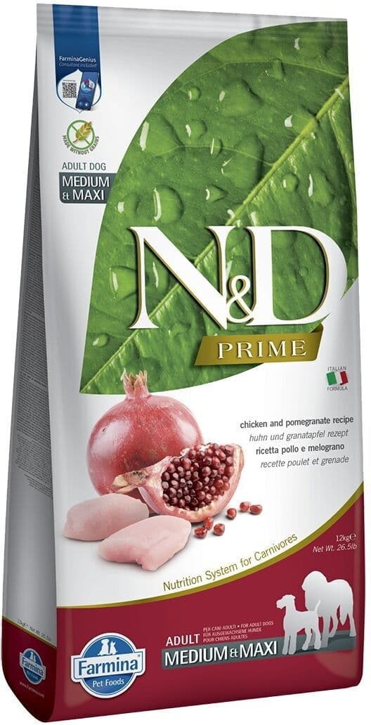 Farmina N&d; Prime Dog Chicken & Pomegranate M/l 12 Kg