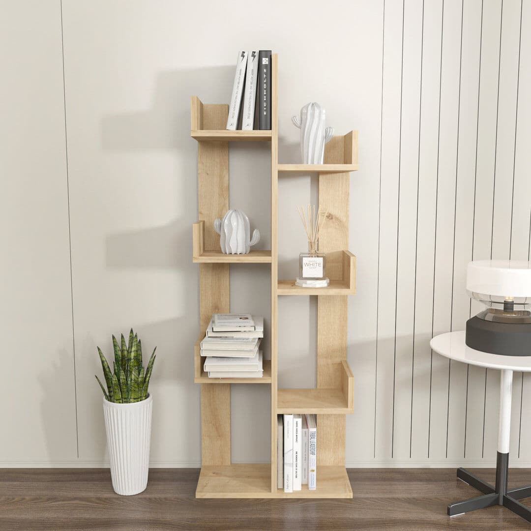 17 Stories Filmer 137cm H x 50cm W Bookcase Sapphire Oak