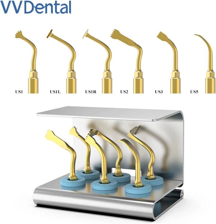 VV DENTAL Piezosurgery Tips Bone Cutting Tips Kit Compatible With Woodpecker And Mectron Dental Surgical Tools US1R/US1L/US1/US2/US3/US5