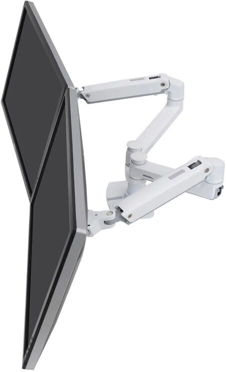 Ergotron LX Επιτραπέζια Βάση για 2 Οθόνες έως 27" με Βραχίονα Λευκή