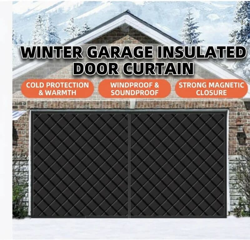 NONE Garage Door Thermal Curtain Magnetic Winter Thickened Oxford Cloth Cold-Proof Warm Windproof Heat Insulation Door Curtain