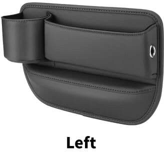 Inspired Finds Universal Car Seat Gap Storage Organizer With Cup Holder & Phone Holder left black