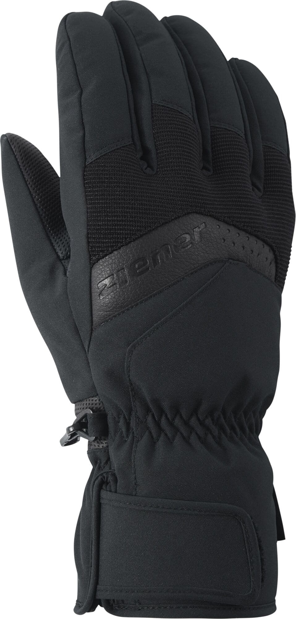Skihandschuhe ZIENER "GABINO-Z", Herren, Gr. 7, schwarz, Kunstfaser, Handschuhe Skihandschuhe, wasserabweisend, windabweisend, atmungsaktiv schwarz 7