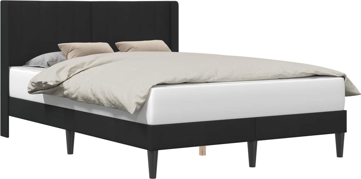 vidaXL Cadre de lit Noir 140 x 190 cm Velours