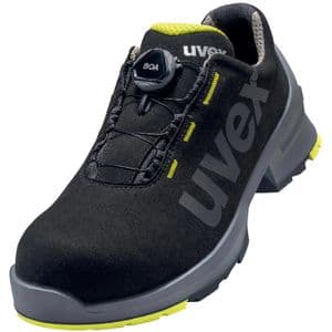 Uvex Sicherheitsschuhe 1 BOA, 65668, ESD, S2, Halbschuhe, Kunststoffkappe, Mikrovelours, Gr. 45