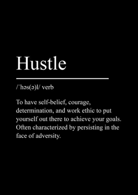 Inspire Picks Minimalist Success Mindset Poster Black Typography Inspirational Wall Art 8 40x50cm No Frame