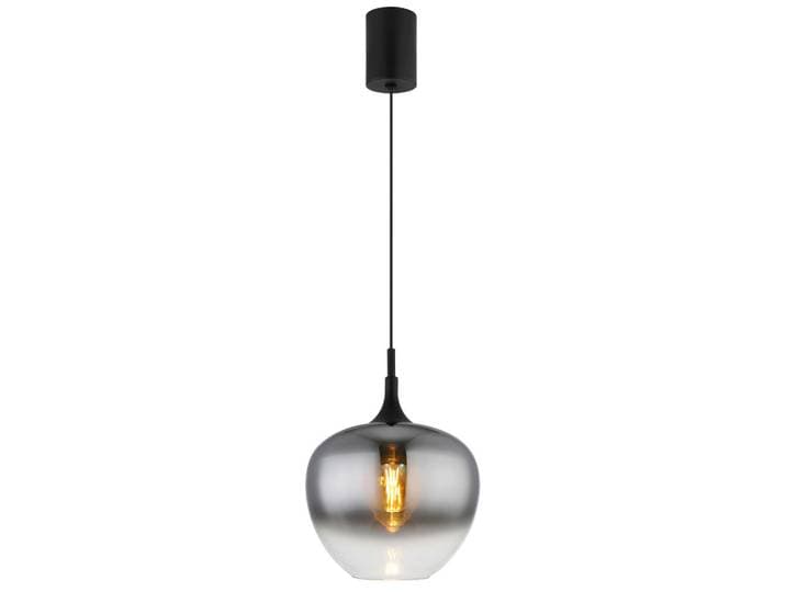 Globo Hängeleuchte Maxy, Grau, Klar, Schwarz, Metall, Kunststoff, Glas, 150 cm, CE, höhenverstellbar, Lampen & Leuchten, Innenbeleuchtung, Hängeleuchten, Pendelleuchten