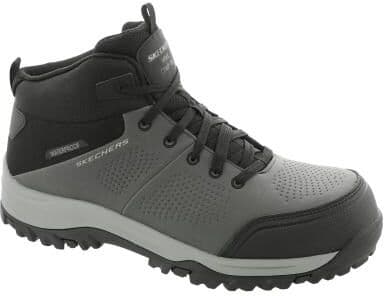 Skechers Work Relment-Erett Ct 200248 (Men's) in Charcoal/Black, Size 9.5 M, Fabric/Memory Foam/Rubber