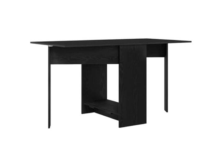 Roanoer Esstisch Ausziehbar 138x70x73,5 cm Holzwerkstoff Schwarze Eiche Klappfunktion und integriertes Regal schaffen flexiblen Platz im Esszimmer oder in kleinen Wohnbereichen.