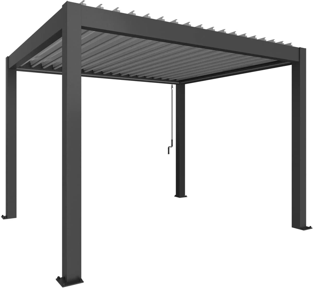 Biohort Pergola Grigio scuro/Argento metallizzato 255x367,5x312 cm