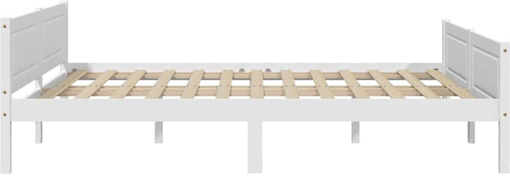 vidaXL Estructura de cama sin colchón madera de pino blanco 160x200 cm Blanco