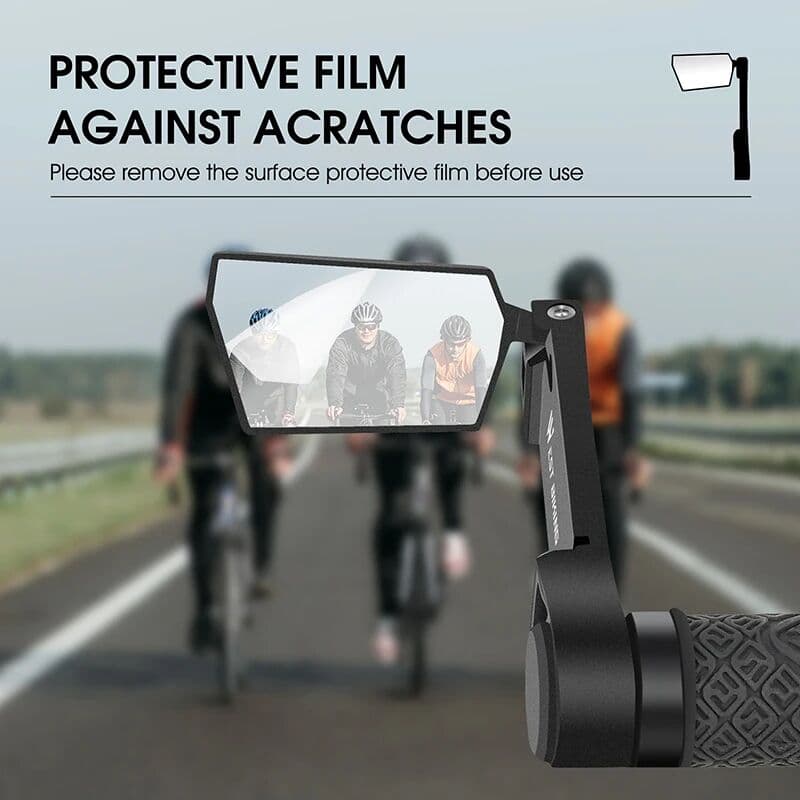 WEST BIKING Bar End Bicycle Rearview Mirror 360° Rotatable HD Convex Vision Bike Side Mirror For MTB Road Cycling Safety Parts