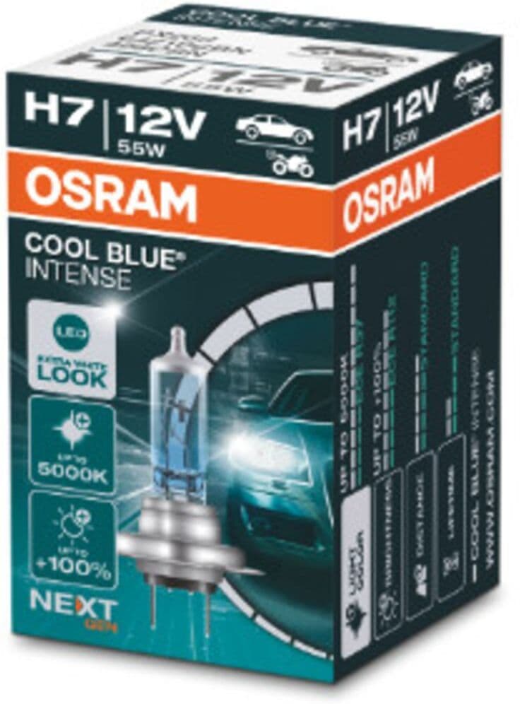 Ams-Osram Lampada alogena OSRAM H7 Cool Blue Intense NextGen 12V, 55W, 1 Pezzo