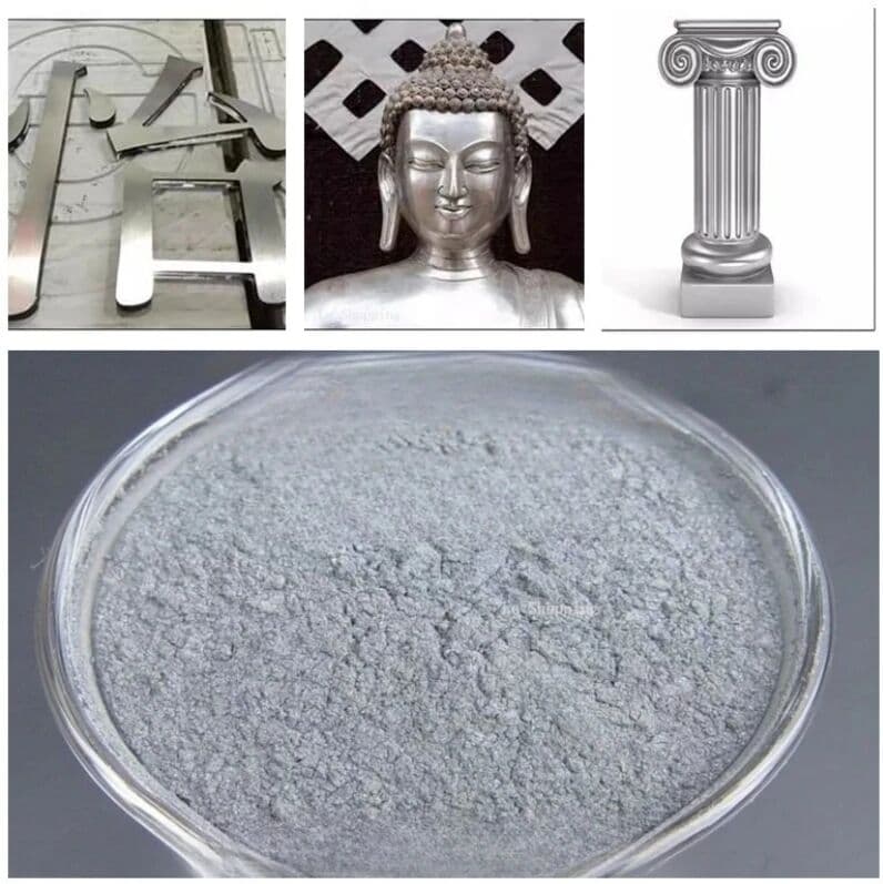 NONE 100g/200g/500g High-purity Ultrafine Aluminum Silver Powder Strong Metallic Feel Suitable for Paint Printing Ink and Coating