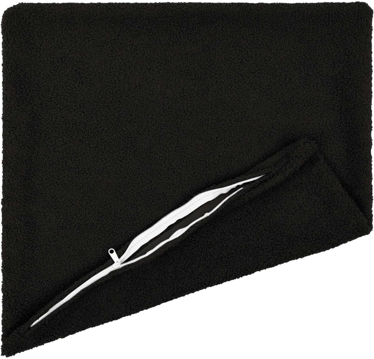 vidaXL Capa almofada 6 pcs HEERLEN Preto 50 x 50 cm Bouclé Negro