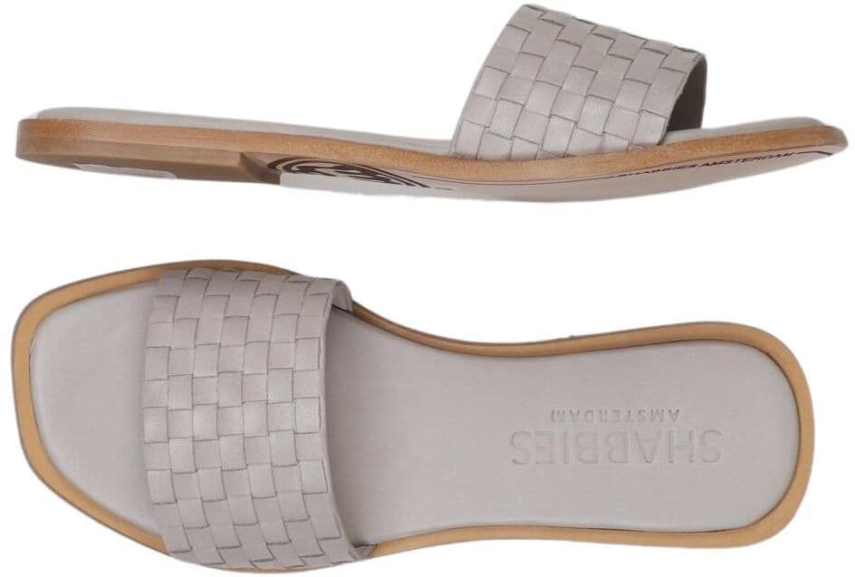 Shabbies Amsterdam Damen Sandalen, Grau, Gr. EU 37, Leder - Second Hand