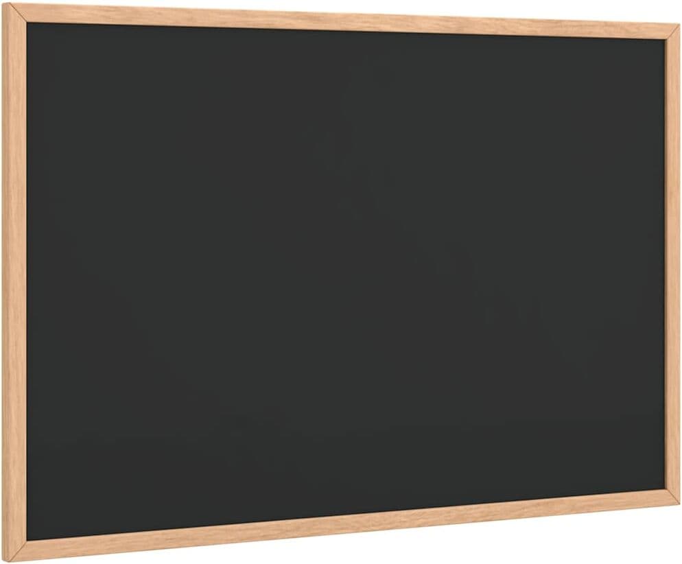 vidaXL Tableau noir avec cadre en bois de pin massif noir 60x40 cm